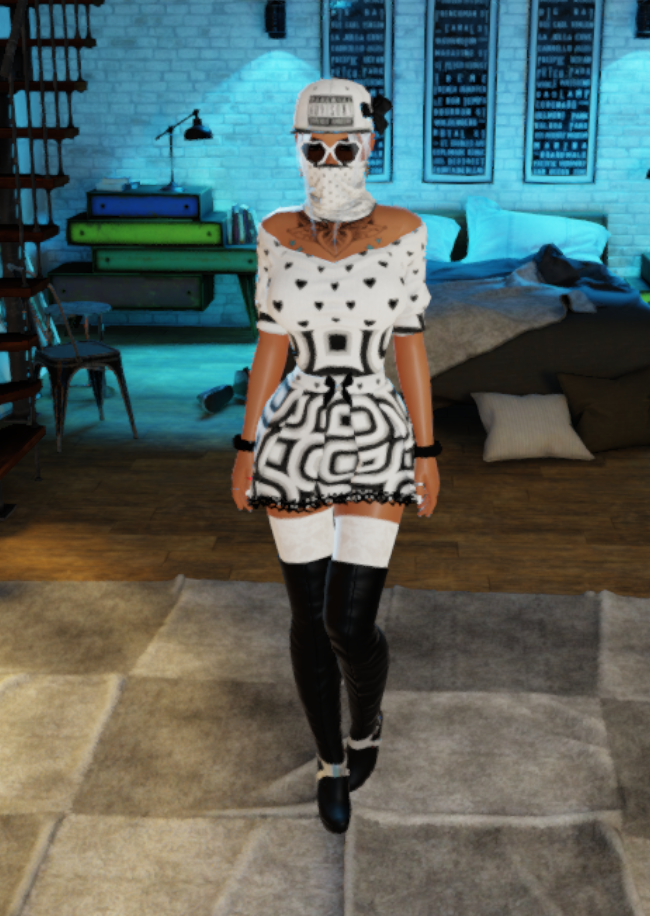 B&W Heart Design (Lotus luxe fashion show)