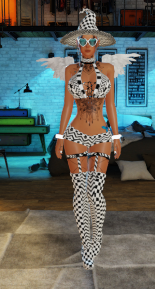 Black&White angel witch (lotus luxe fashion show)